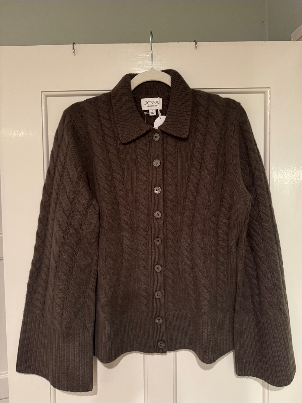 J.Crew Collection cashmere twisted cable-knit cardigan CR218 - Picture 7 of 15